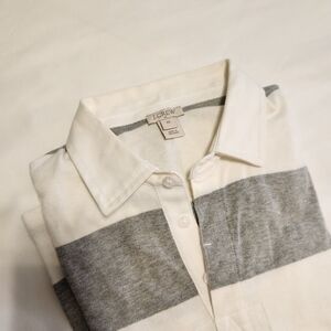 J Crew Rugby Striped Collared Long Sleeve Sheet size XS
